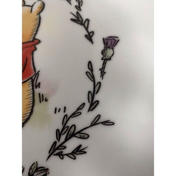 Set Of 2 Disney Winnie The Pooh Walk Along Scalloped Dinner Ceramic Plates NEW - Picture 7 of 13